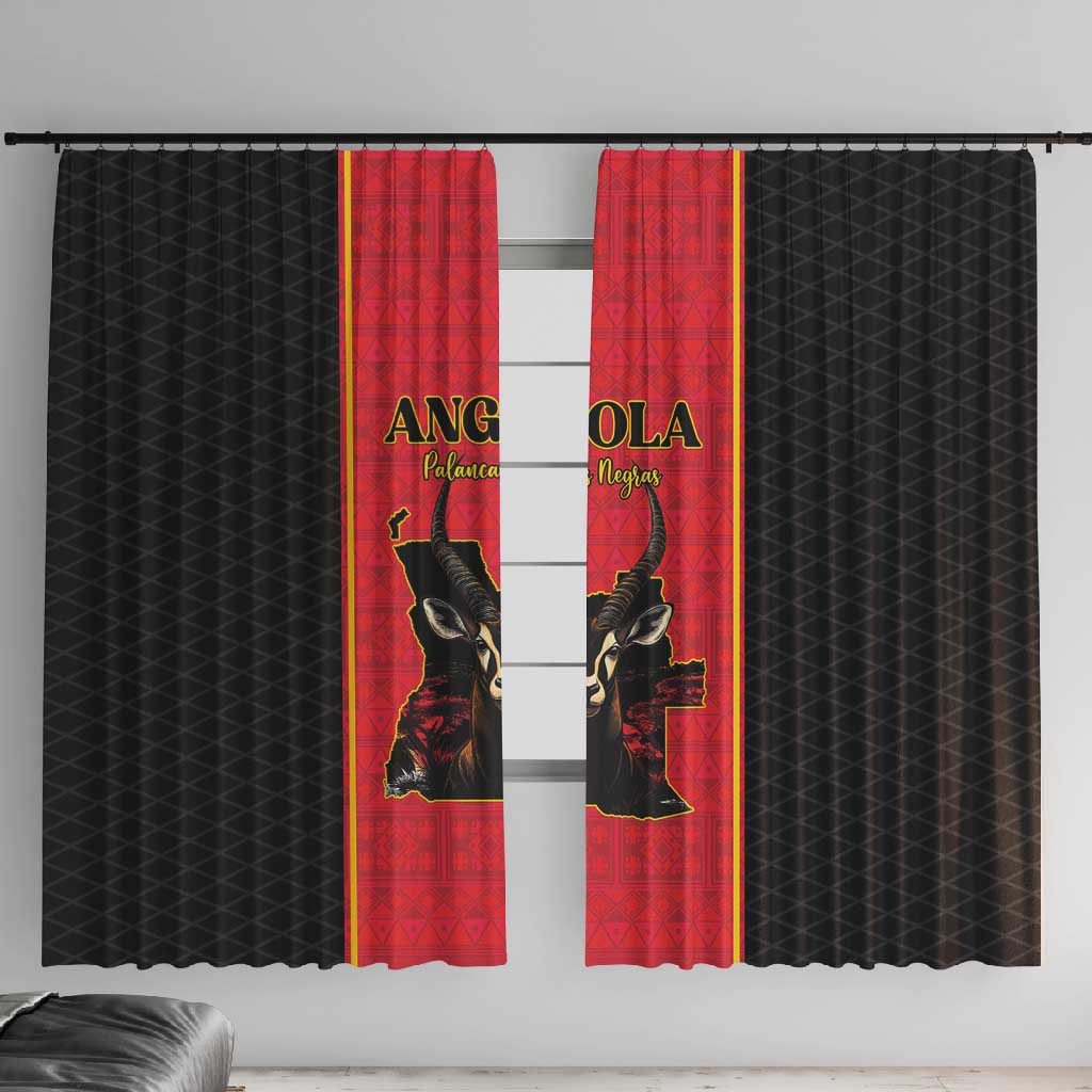 Angola Football Window Curtain Come On Palancas Negras - African Pride