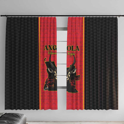 Angola Football Window Curtain Come On Palancas Negras - African Pride