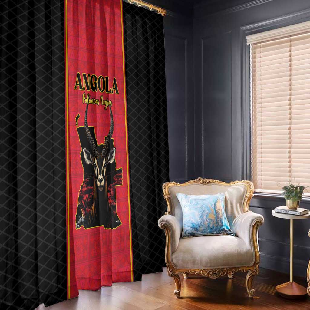Angola Football Window Curtain Come On Palancas Negras - African Pride