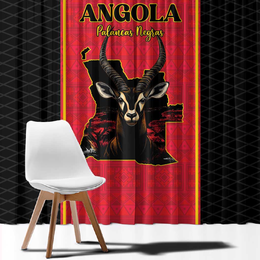 Angola Football Window Curtain Come On Palancas Negras - African Pride