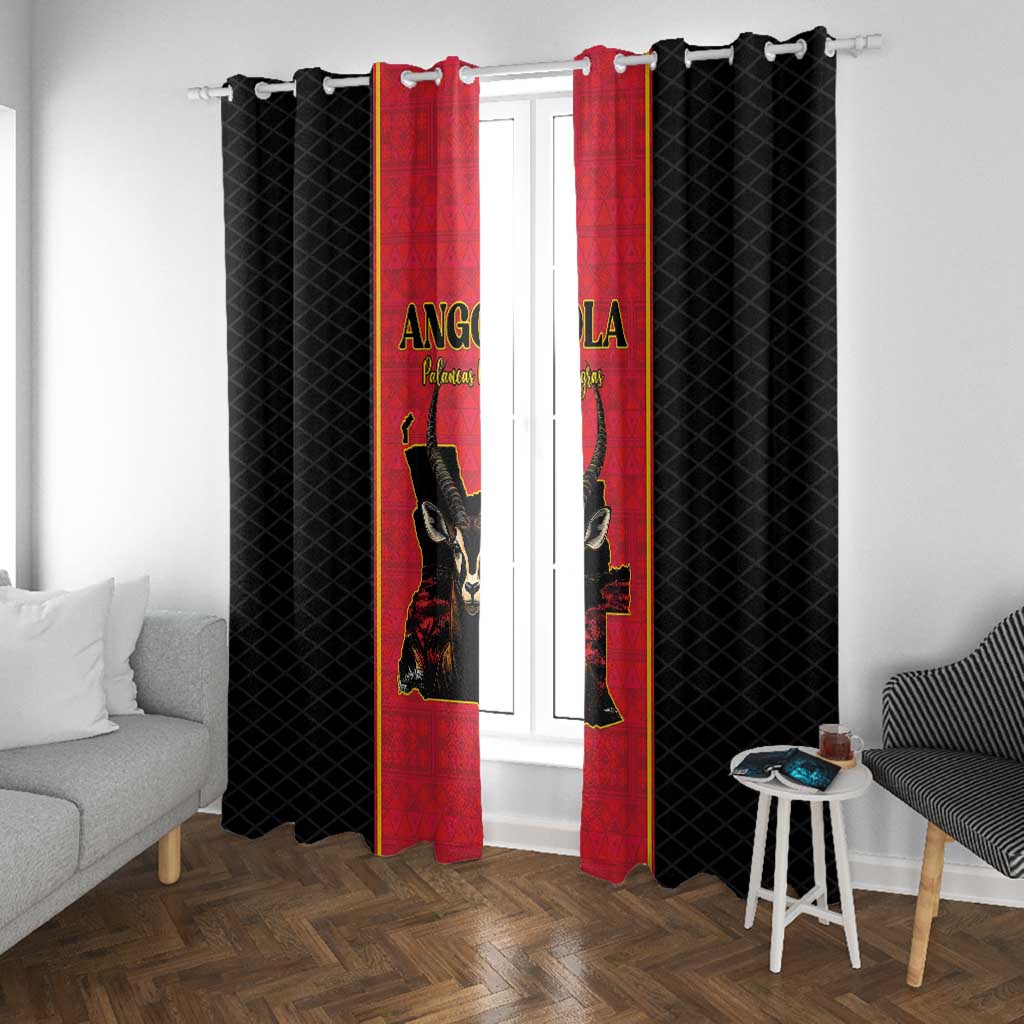 Angola Football Window Curtain Come On Palancas Negras - African Pride
