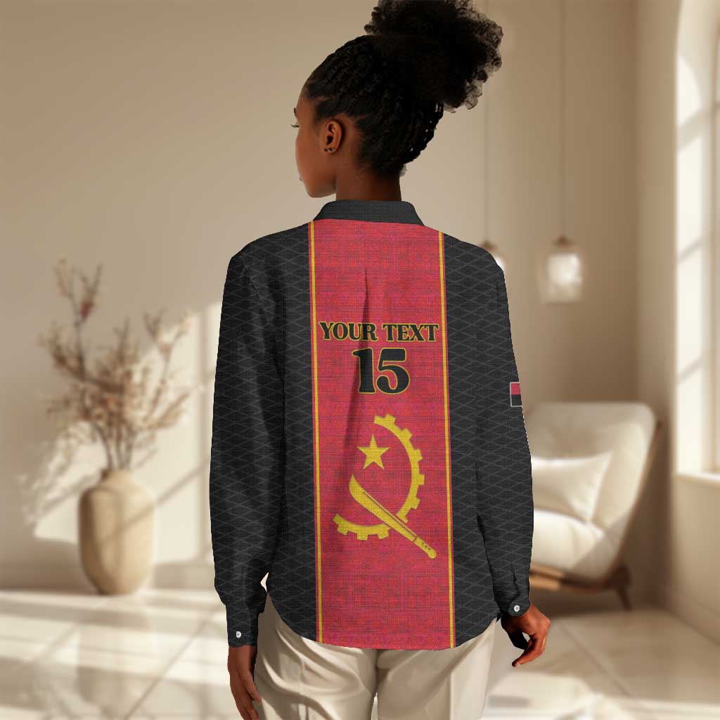 Custom Angola Football Women Casual Shirt Come On Palancas Negras - African Pride