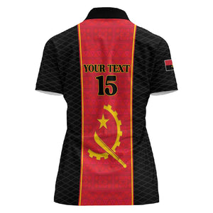 Custom Angola Football Women Polo Shirt Come On Palancas Negras LT15