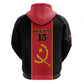 Custom Angola Football Zip Hoodie Come On Palancas Negras - African Pride