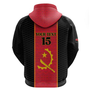 Custom Angola Football Zip Hoodie Come On Palancas Negras - African Pride