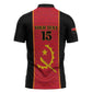 Custom Angola Football Zipper Polo Shirt Come On Palancas Negras - African Pride