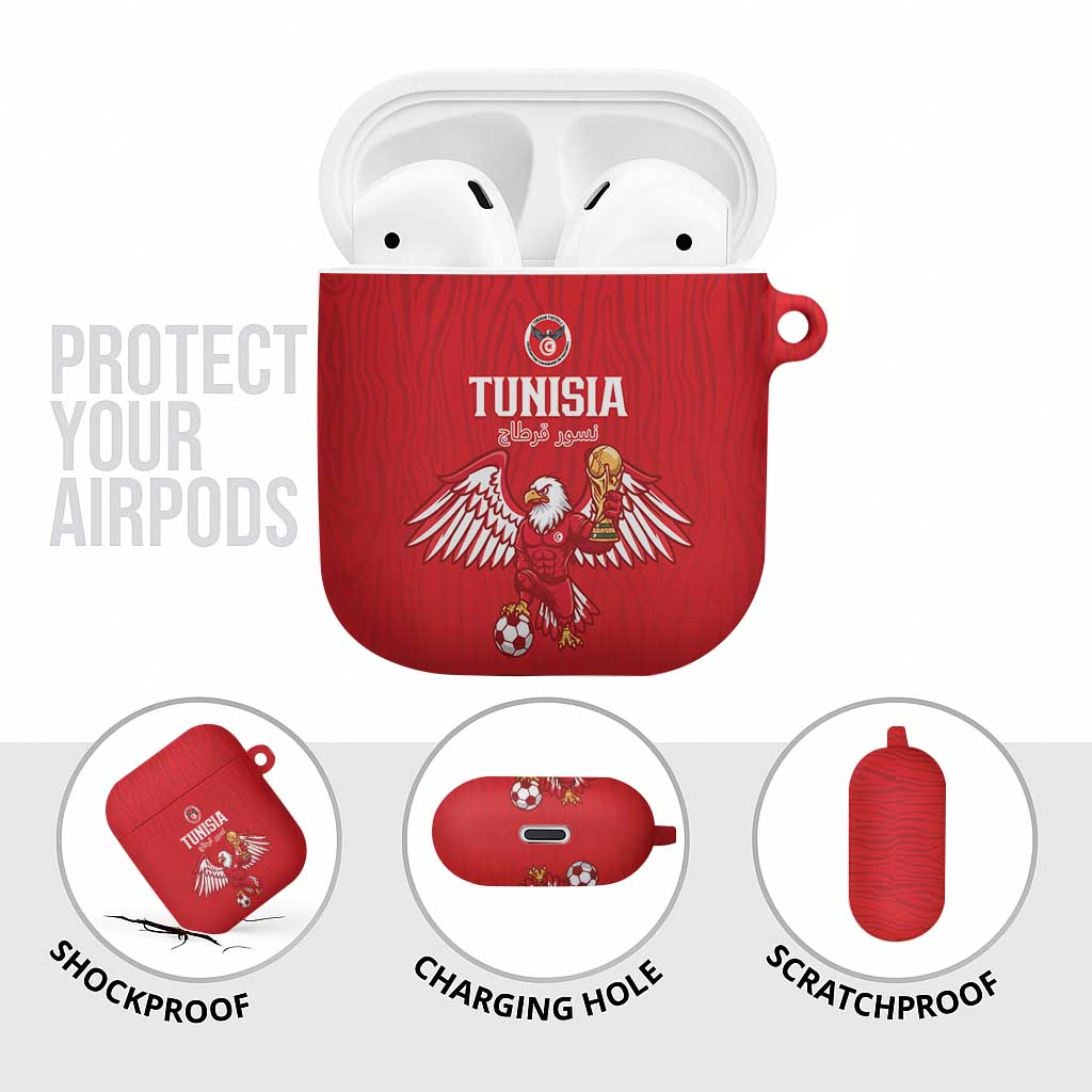 Tunisia Football AirPods Case Eagles of Carthage Rise - African Pride
