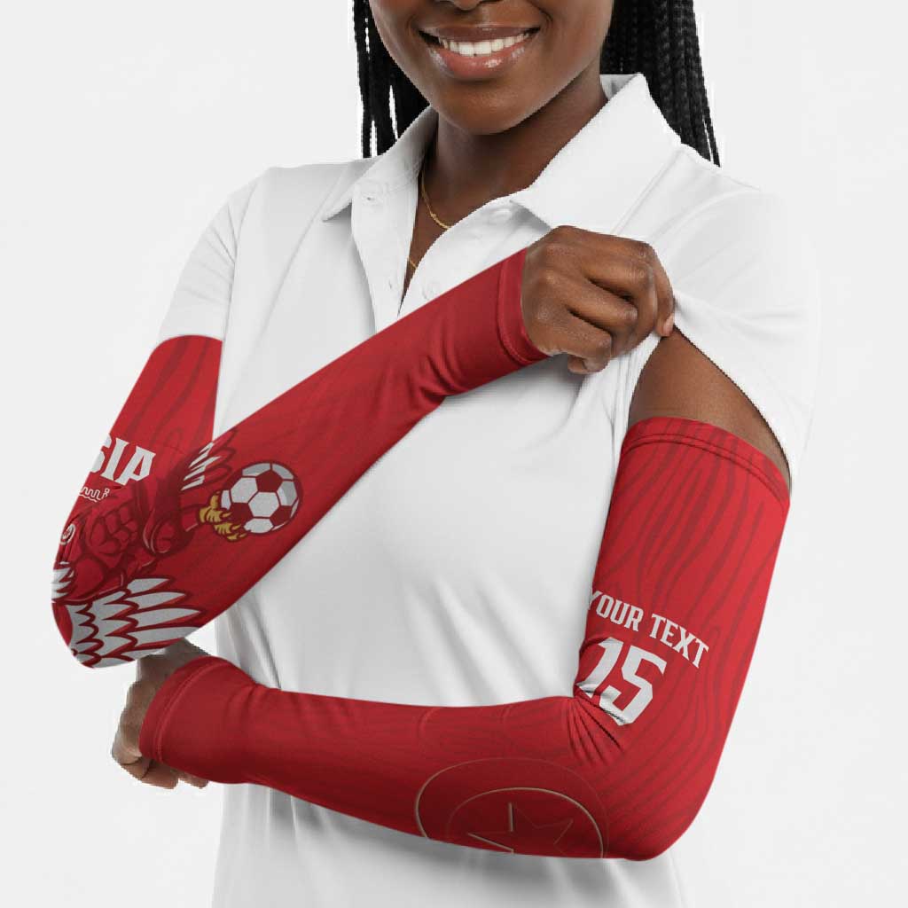 Custom Tunisia Football Arm Sleeves Eagles of Carthage Rise - African Pride