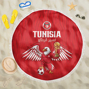 Tunisia Football Beach Blanket Eagles of Carthage Rise - African Pride