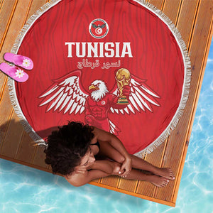 Tunisia Football Beach Blanket Eagles of Carthage Rise - African Pride