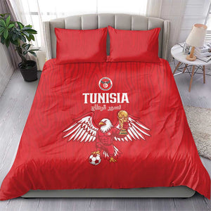 Tunisia Football Bedding Set Eagles of Carthage Rise - African Pride