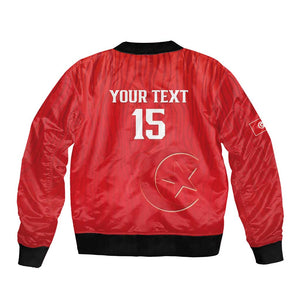 Custom Tunisia Football Bomber Jacket Eagles of Carthage Rise - African Pride