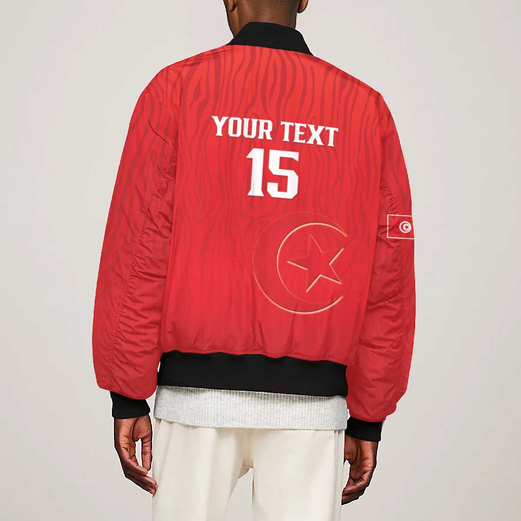 Custom Tunisia Football Bomber Jacket Eagles of Carthage Rise - African Pride