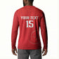 Custom Tunisia Football Button Sweatshirt Eagles of Carthage Rise