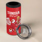 Custom Tunisia Football 4 in 1 Can Cooler Tumbler Eagles of Carthage Rise - African Pride