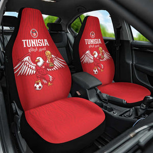 Tunisia Football Car Seat Cover Eagles of Carthage Rise - African Pride