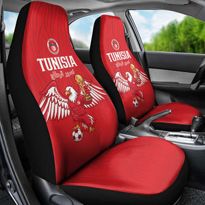 Tunisia Football Car Seat Cover Eagles of Carthage Rise - African Pride