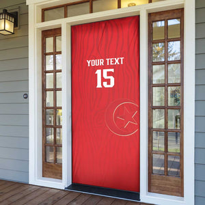 Custom Tunisia Football Door Cover Eagles of Carthage Rise - African Pride