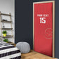 Custom Tunisia Football Door Cover Eagles of Carthage Rise - African Pride