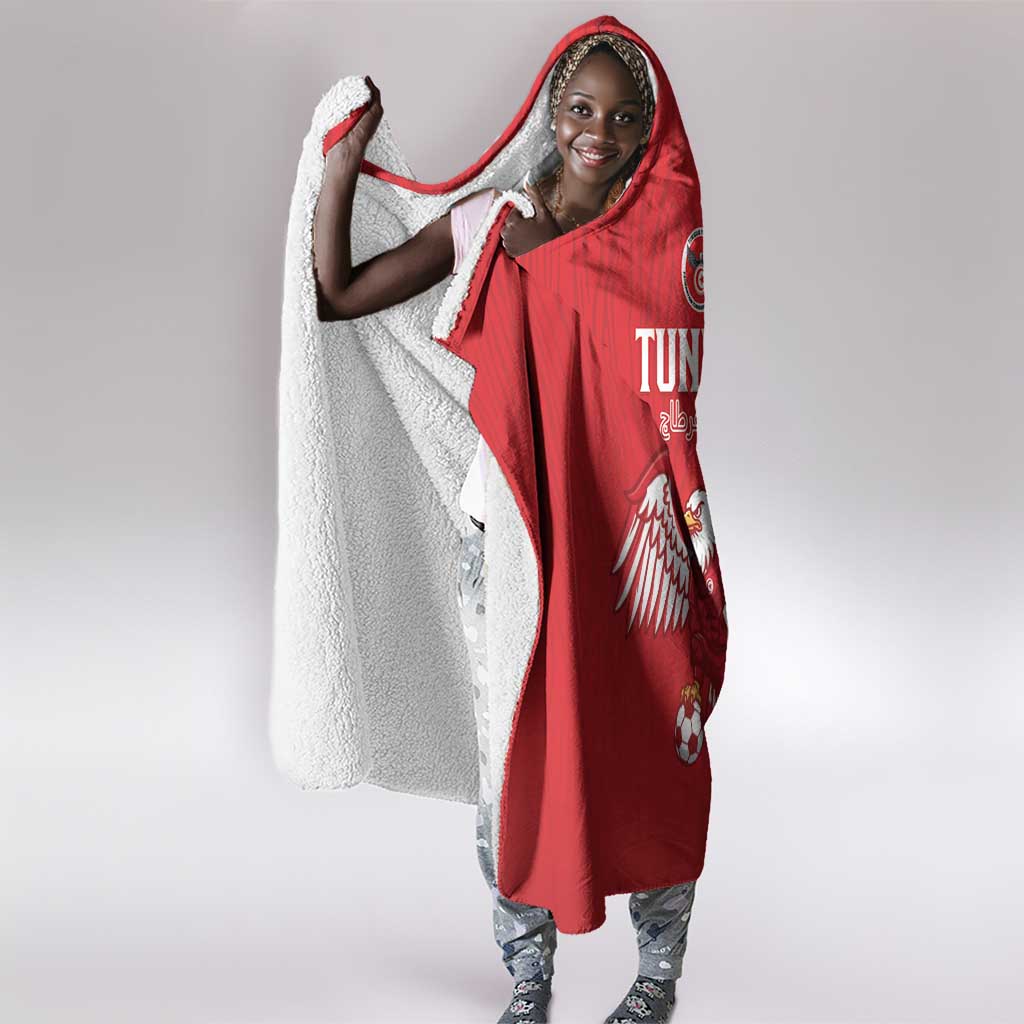 Tunisia Football Hooded Blanket Eagles of Carthage Rise - African Pride