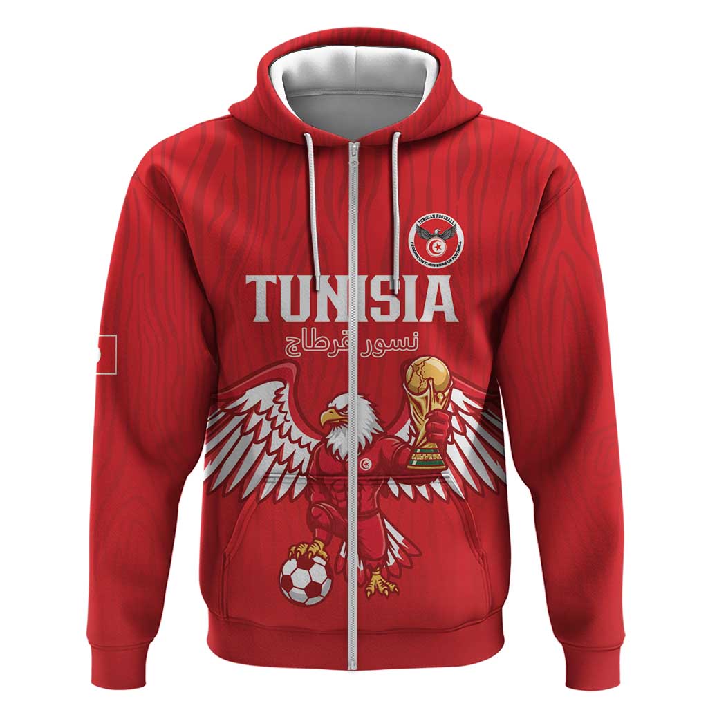 Custom Tunisia Football Hoodie Eagles of Carthage Rise - African Pride