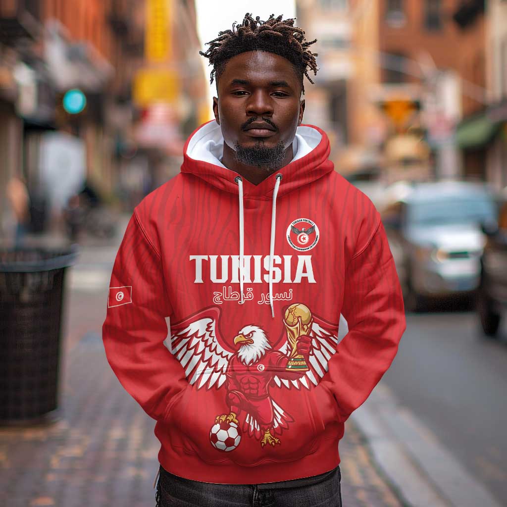 Custom Tunisia Football Hoodie Eagles of Carthage Rise - African Pride