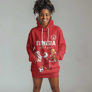 Custom Tunisia Football Hoodie Dress Eagles of Carthage Rise - African Pride