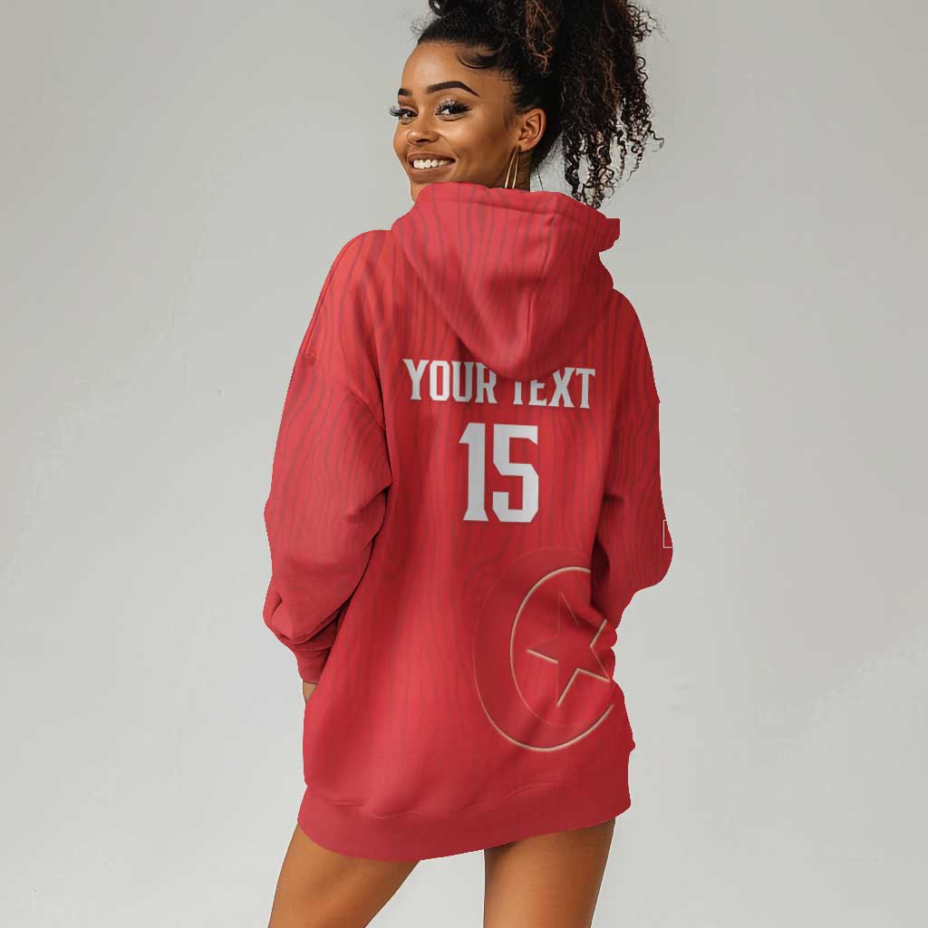 Custom Tunisia Football Hoodie Dress Eagles of Carthage Rise - African Pride