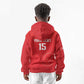 Custom Tunisia Football Kid Hoodie Eagles of Carthage Rise - African Pride