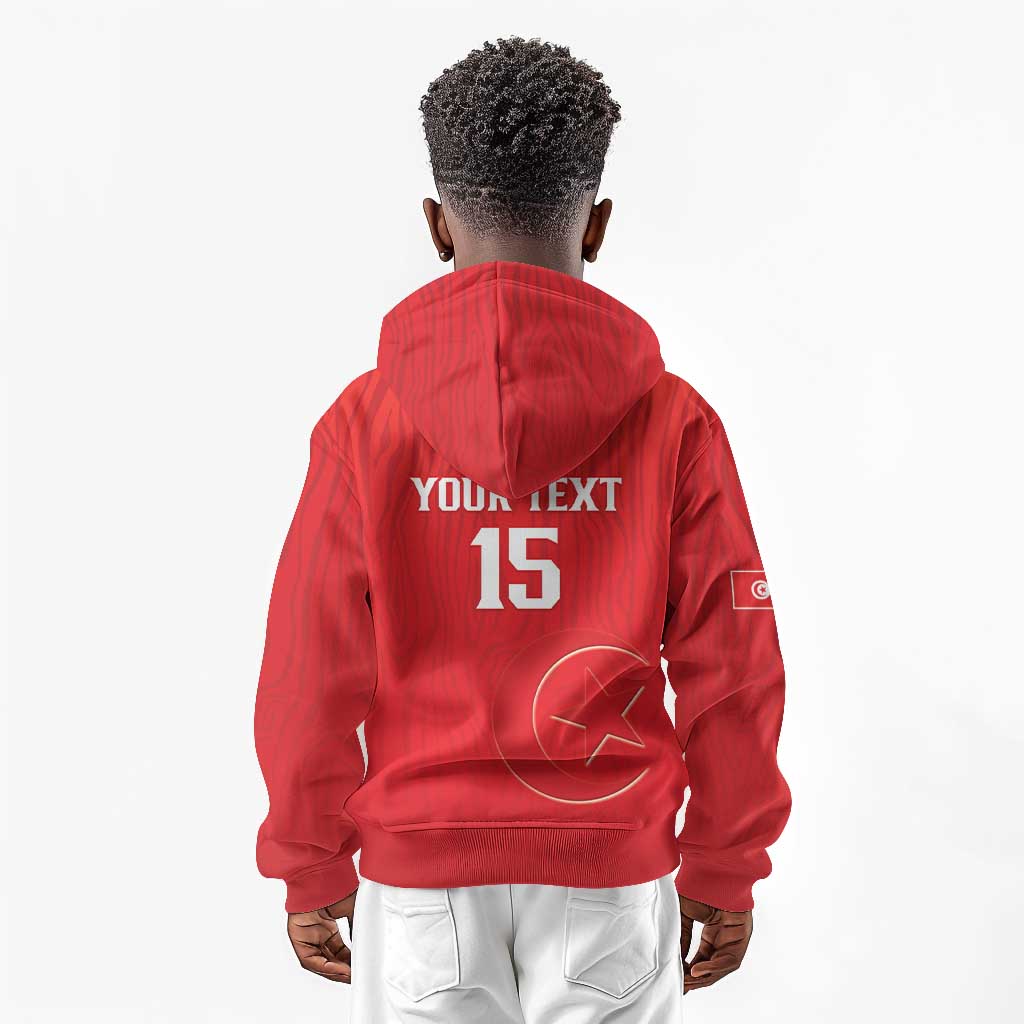 Custom Tunisia Football Kid Hoodie Eagles of Carthage Rise - African Pride