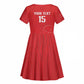 Custom Tunisia Football Kid Short Sleeve Dress Eagles of Carthage Rise LT15