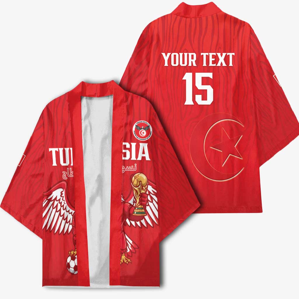Custom Tunisia Football Kimono Eagles of Carthage Rise - African Pride