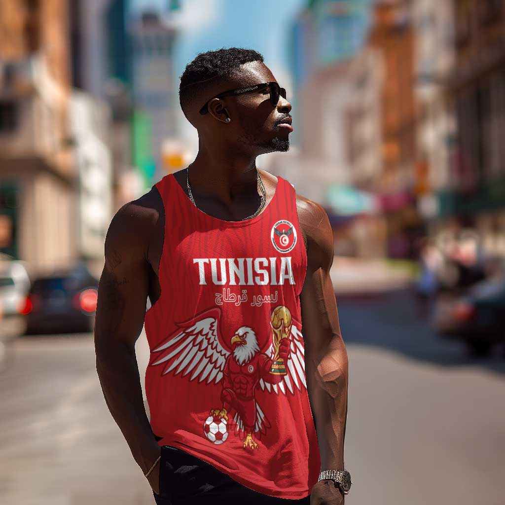 Custom Tunisia Football Men Tank Top Eagles of Carthage Rise - African Pride
