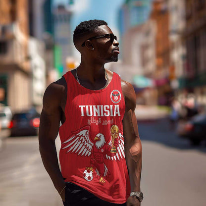 Custom Tunisia Football Men Tank Top Eagles of Carthage Rise - African Pride