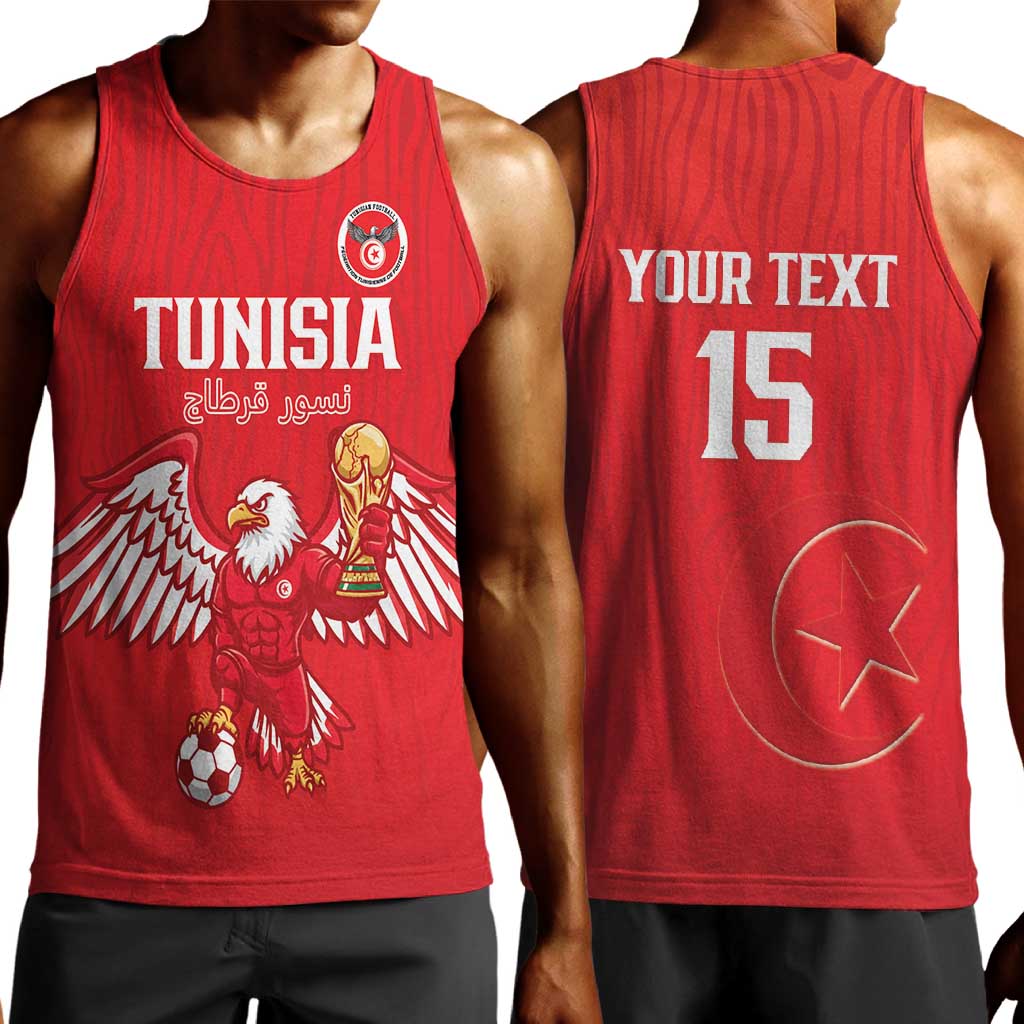 Custom Tunisia Football Men Tank Top Eagles of Carthage Rise - African Pride