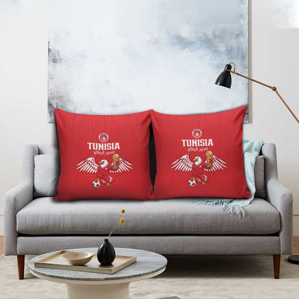 Tunisia Football Pillow Cover Eagles of Carthage Rise - African Pride