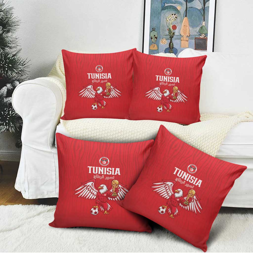 Tunisia Football Pillow Cover Eagles of Carthage Rise - African Pride