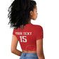 Custom Tunisia Football Raglan Cropped T shirt Eagles of Carthage Rise LT15