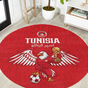 Tunisia Football Round Carpet Eagles of Carthage Rise - African Pride