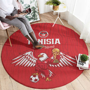 Tunisia Football Round Carpet Eagles of Carthage Rise - African Pride