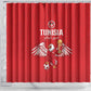 Tunisia Football Shower Curtain Eagles of Carthage Rise - African Pride