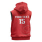 Custom Tunisia Football Sleeveless Hoodie Eagles of Carthage Rise - African Pride