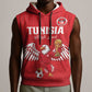 Custom Tunisia Football Sleeveless Hoodie Eagles of Carthage Rise - African Pride