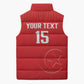 Custom Tunisia Football Sleeveless Puffer Jacket Eagles of Carthage Rise - African Pride
