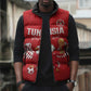 Custom Tunisia Football Sleeveless Puffer Jacket Eagles of Carthage Rise - African Pride