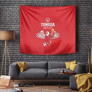 Tunisia Football Tapestry Eagles of Carthage Rise - African Pride