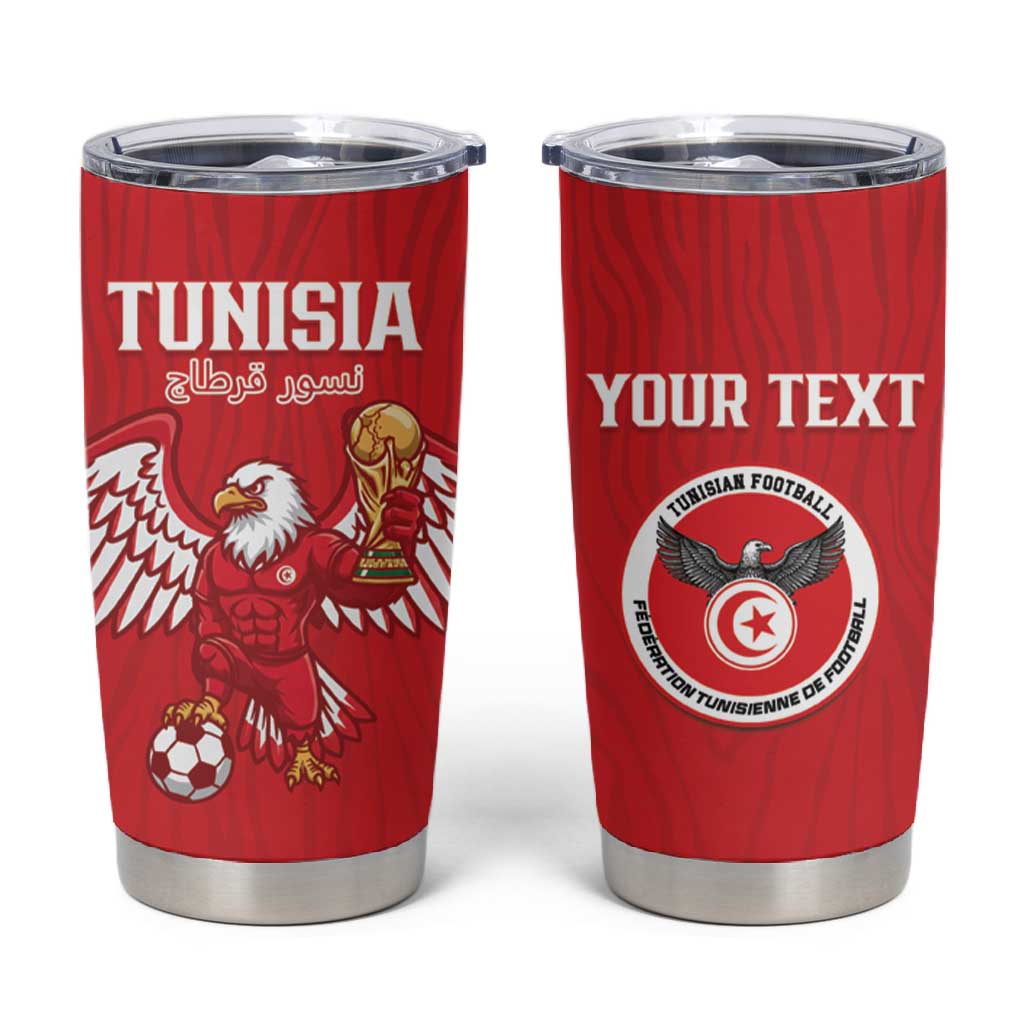 Custom Tunisia Football Tumbler Cup Eagles of Carthage Rise - African Pride