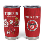 Custom Tunisia Football Tumbler Cup Eagles of Carthage Rise - African Pride
