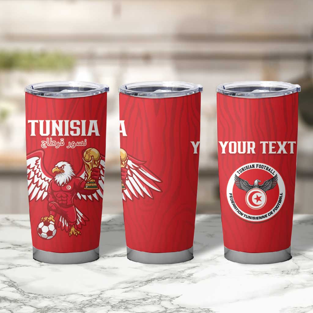 Custom Tunisia Football Tumbler Cup Eagles of Carthage Rise - African Pride