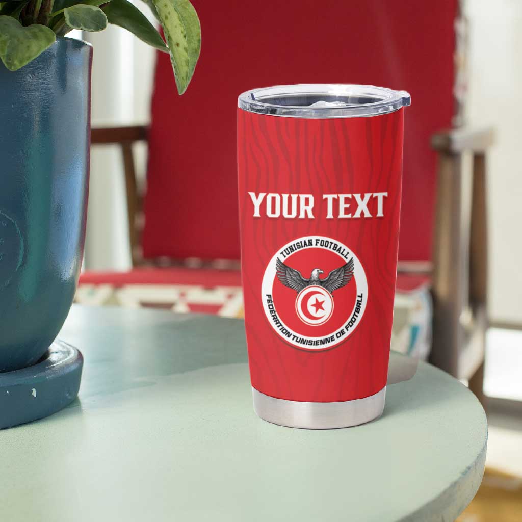 Custom Tunisia Football Tumbler Cup Eagles of Carthage Rise - African Pride